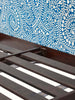 Bone Inlay Solid Wood Floral Pattern Bed Frame King Size 168
