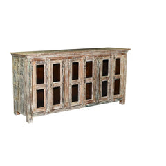 Rustica Reclaimed Solid Hard Wood Sideboard Whitewash