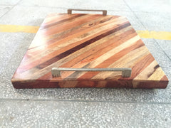 Rustic Rosewood Serving Tray Honey Brown