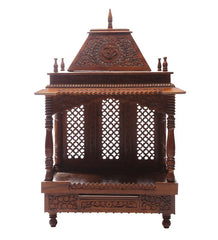 Sheesham Wood Handmade Mandir Home Temple In Brown