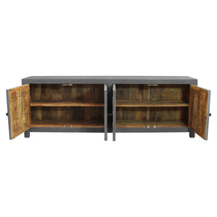 Indian Hand Carved Solid Wood TV Units B18