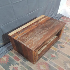 Antique Indian Solid Wood Coffee Table Natural 90x55x45cm