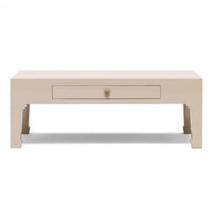 Golden Dragon Oriental Painted Solid Wood Grey Coffee Table 110x60x45cm