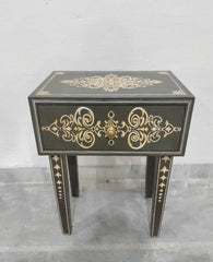 Avani Indian Hand Painted Solid Wood Bedside Table 74