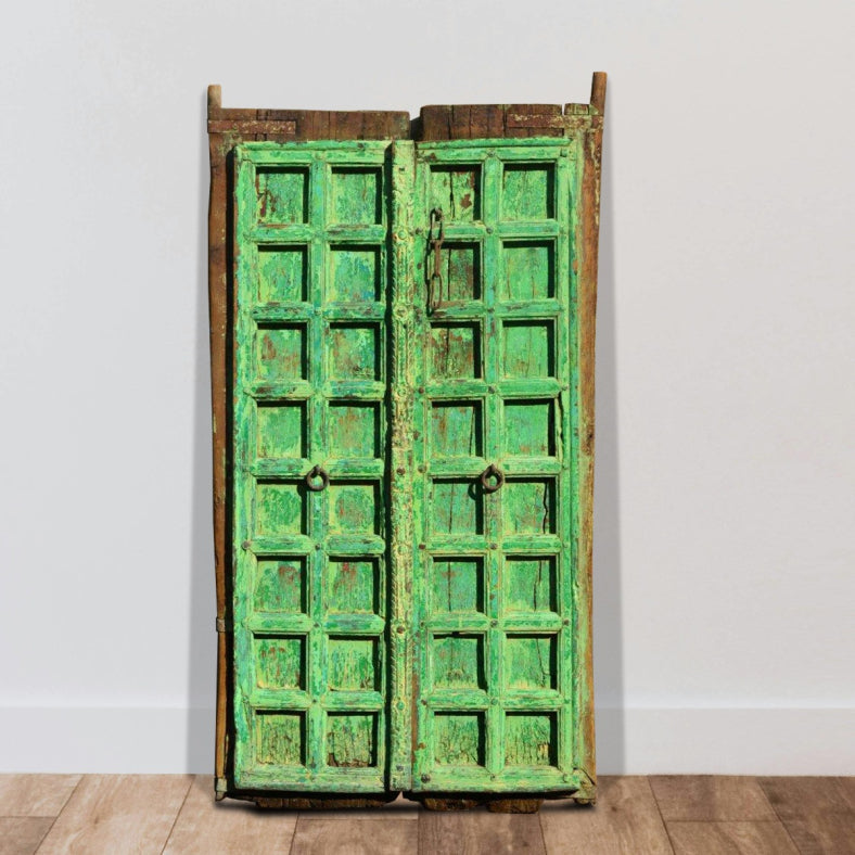 Indian Vintage Antique Handcrafted Reclaimed Wood Door 54