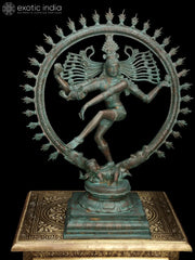 Indian Lord Nataraja Shiva Brass Statue
