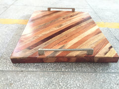 Rustic Rosewood Serving Tray Honey Brown