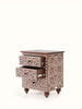 Bone Inlay Sheesham Wood Bedside Table 79