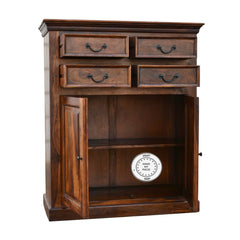 Solid Wood Indian Small Sideboard Cabinet Honey brown