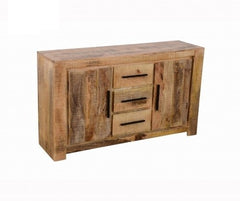 AVALON INDIAN WOODEN ZEN MANGO RUSTIC CHEST OF DRAWERS 145 X 40 X 85Cm