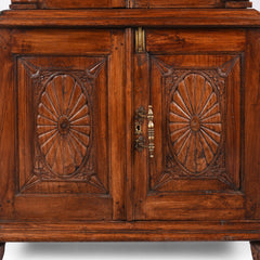 Antique Indian Hand Carved Solid Wood Almirah Cabinet Wardrobe 01