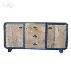 MILLER Industrial Timber Wooden And Chest of Drawers