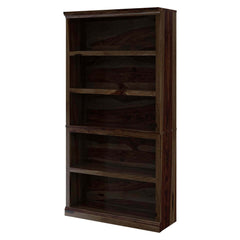 Kiana Rustic Solid Wood 5 Shelf Standard Bookcase