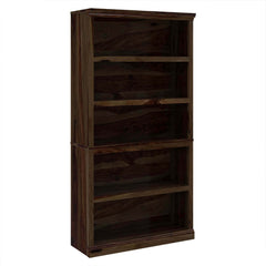 Kiana Rustic Solid Wood 5 Shelf Standard Bookcase