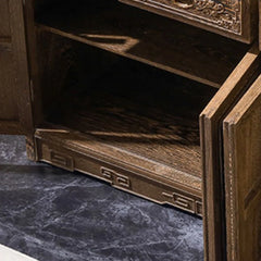 Indian Handmade Solid Wood 4 Doors & Drawers  Carved Sideboard
