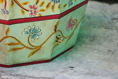 Indian Peacock Hand Painted Solid Wood Coffee Table C139