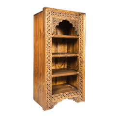 Mehrab Indian Hand Carved Solid Wood Bookshelf B18