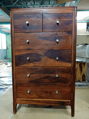 Gfine Six drawers chest made of solid sheesham wood 70x40x115Cm