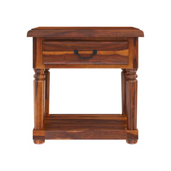 Boston Indian Furniture Solid Wood 1 Drawer Bedside Table