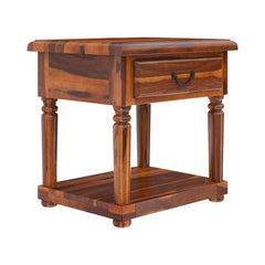 Boston Indian Furniture Solid Wood 1 Drawer Bedside Table