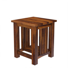 Boston Indian Furniture Solid Wood Tier Bedside Table