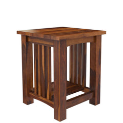 Boston Indian Furniture Solid Wood Tier Bedside Table