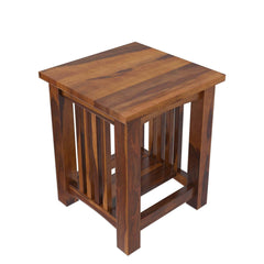 Boston Indian Furniture Solid Wood Tier Bedside Table