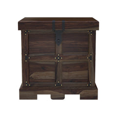 Beaufort Steamer Rustic Solid Wood Storage Trunk Style End Table