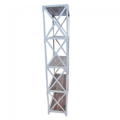 Angle Industrial Large Bookshelf Book Stand White 80x40x180cm