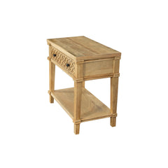 Indian Hand Carved Solid Wood Bedside Table C11