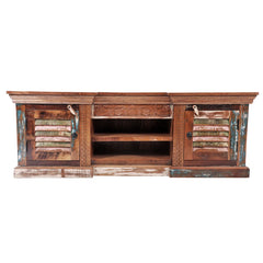 Salvage Reclaimed Wooden Rustic Colour TV Unit Stand B32