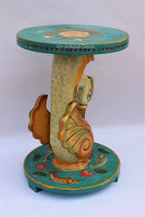 Hand Painted Solid Wood Duck Side Table 48
