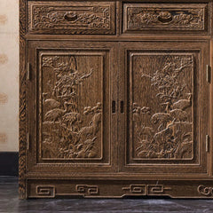Indian Handmade Solid Wood 4 Doors & Drawers  Carved Sideboard