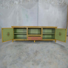 Mughal Hand Painted Entertainment Unit