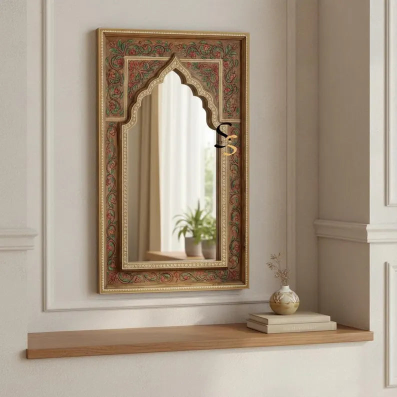 Avani Hand Painted Solid Wood Mirror Frame 107