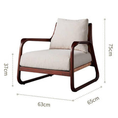 The Gileteen Wooden Arm Chair for Living Room Teak Wood