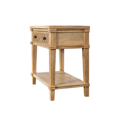 Indian Hand Carved Solid Wood Bedside Table C11