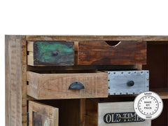 Lava Industrial Solid Wood small Sideboard