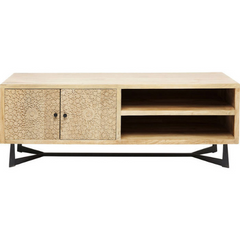 The Attic Forssa Solid Wood TV Unit Cabinet Natural