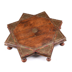 Indian Hand Carved Solid Wood Bajot Coffee Table C54