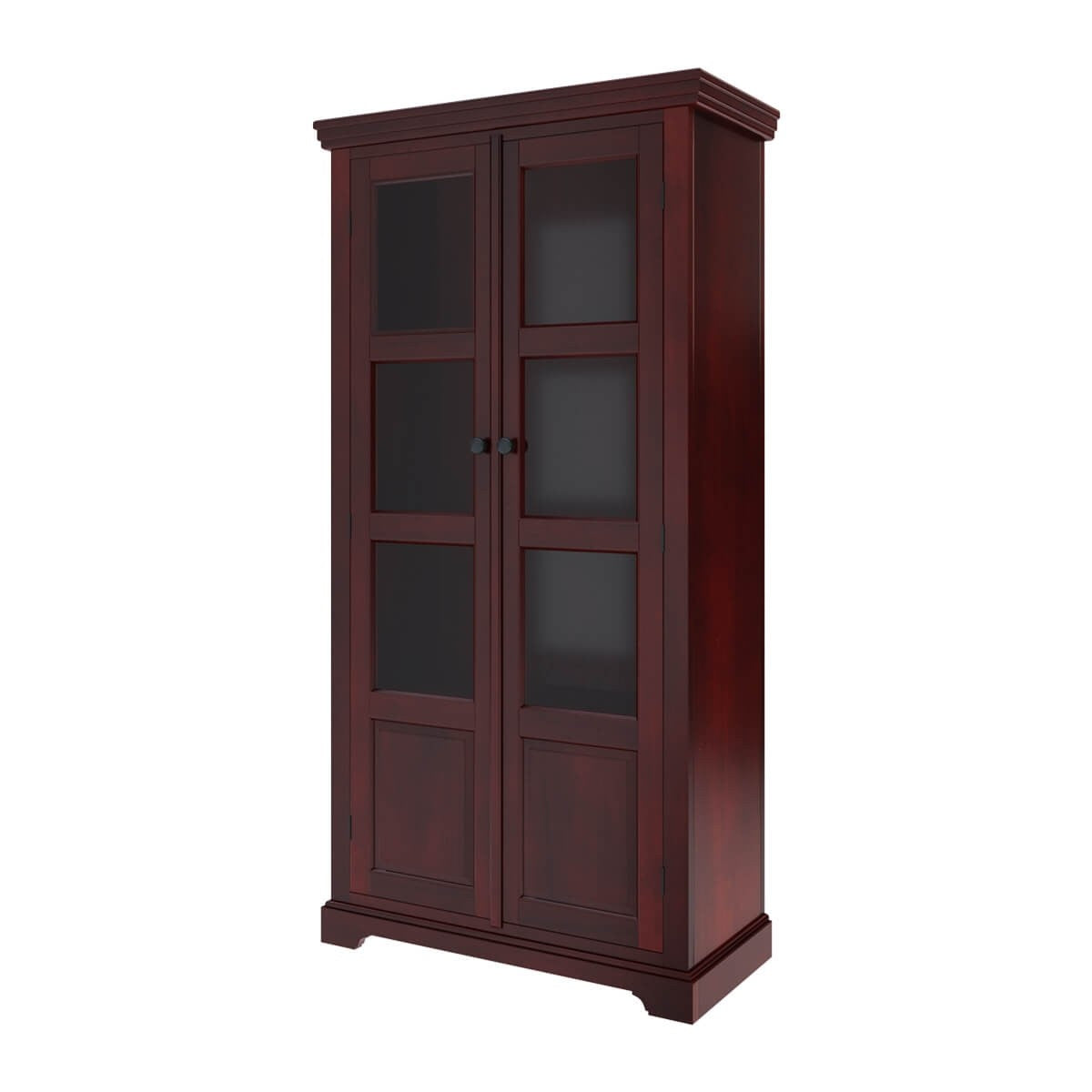 Altura 4 Shelf Mahogany Standard Bookcase with Glass Door