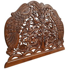 Hand Carved Peacock King Size Bed Headboard Bed Head H17