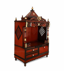 Sheesham Wood Handmade Mandir Home Temple In Brown