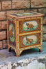 Indian Hand Painted Solid Wood Bedsides Table B2