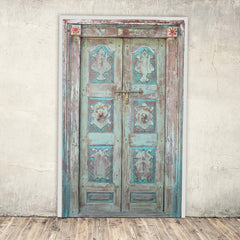 Indian Vintage Antique Handcrafted Solid Wood Door 43