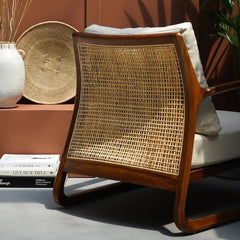 The Gileteen Wooden Arm Chair for Living Room Teak Wood