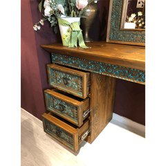 Hand Carved Solid Hard Wood Dresser Dressing Table D3