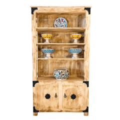 Metal Factory Industrial Indian Solid Wood & Metal Bookshelf B19