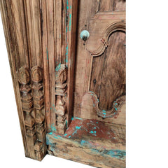 Indian Vintage Antique Hand Carved Solid Wood Door 73