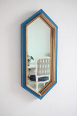 Long Diamond Shape Hand Carved Solid Wooden Mirror Frame 64